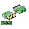 Delock SC optikai szálas csatlakozó Párosító lézervédő zárral / borítással Duplex anya - SC Duplex a (86892)