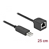 Delock Soros kapcsolati kábel FTDI chipszettel, USB 2.0 A-típusú apa - RS-232 RJ45 anya, 25 cm hossz (64162)