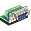 Delock Sub-D 9 pin anya > Terminal block 6 pin adapter (65498)