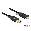 Delock SuperSpeed USB 10 Gbps (USB 3.2 Gen 2) kábel A-típusú apa csatlakozó - USB Type-C apa csatla (84007)