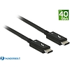 Delock Thunderbolt 3 (40 Gb/s) USB-C kábel, csatlakozódugó > csatlakozódugó, passzív, 0,5 m, 5 A, (84844)