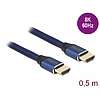 Delock Ultra nagy sebességű HDMI kábel 48 Gbps 8K 60 Hz kék 0,5 m tanúsítvánnyal (85445)