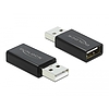 Delock USB 2.0 Adapter - A-típusú apa csatlakozó - A-típusú anya csatlakozó adat blokkoló (66529)