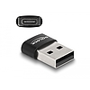 Delock USB 2.0 adapter A-típusú USB apa - USB Type-C anya fekete (60002)