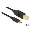 Delock USB 2.0 kábel Type-C a B-típusú 3 m (83666)