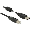 Delock USB 2.0-s kábel A-típusú csatlakozódugóval > USB 2.0-s, B-típusú csatlakozódugóval, 0,5 m, fe (84894)