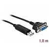 Delock USB 2.0 soros RS-232 adapterhez kompakt soros konnektor házzal (66281)