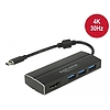 Delock USB 3.1 Gen 1 adapter USB Type-C 3 x 3.0 A-típusú USB 1 x HDMI (DP Alt Mode) 4K 30 Hz (63931)