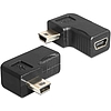 Delock USB-B mini 5 pin apa / anya adapter 90 -ban elforgatott (65448)