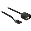 Delock USB kábel tűfejes anya > USB 2.0 A-típusú anya 40 cm (83825)