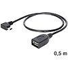 Delock USB mini apa forgatott > USB 2.0-A anya OTG kábel, 50 cm (83356)