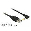 Delock USB tápkábel > DC 4,0 x 1,7 mm apa 90 1,5 m hosszú (85544)