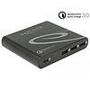 Delock USB tölto 1 db USB Type-C PD 85 W + 3 x USB A-típusú Qualcomm Quick Charge 3.0 (41431)