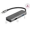 Delock USB Type-C Dual HDMI adapter 4K 60 Hz és USB portokkal (87780)