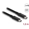 Delock USB4 40 Gbps koaxiális kábel 1,2 m USB PD 3.1 kiterjesztett teljesítménytartomány 240 W (80009)