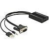 Delock VGA-HDMI adapter audió funkcióval (62597)