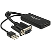 Delock VGA HDMI adapter audió funkcióval fekete (62668)