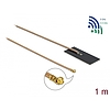 Delock WLAN 802.11 ac/ax/a/h/b/g/n Antenna, MHF I csatlakozódugó, 0,5 - 1,2 dBi, RG-178 1 m-es NYÁK (12609)