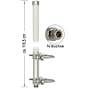 Delock WLAN Antenna N Jack 802.11 b/g/n 12 dBi 118.5 cm omnidirectional fixed pole mount white outd (89538)