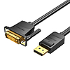 DisplayPort-DVI 24+1 kábel 2 m-es Vention HAFBH fekete