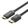 DisplayPort-HDMI 4K kábel 3 m Vention HAGBI fekete