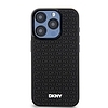 DKNY 3D Rubber Repeat Pattern tok iPhone 15 Pro készülékhez - fekete