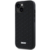 DKNY 3D Rubber Repeat Pattern tok iPhone 15/14/13-hoz - fekete