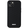 DKNY 3D Rubber Repeat Pattern tok iPhone 15/14/13-hoz - fekete