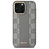 DKNY bőr kockás monomintás MagSafe iPhone 14 Pro Max tok - bézs