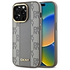 DKNY bőr kockás monomintás MagSafe iPhone 14 Pro tok - bézs