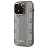 DKNY bőr kockás monomintás MagSafe iPhone 14 Pro tok - bézs