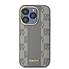 DKNY bőr kockás monomintás MagSafe iPhone 15 Pro Max tok - bézs