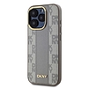 DKNY bőr kockás monomintás MagSafe iPhone 15 Pro Max tok - bézs