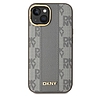 DKNY bőr kockás monomintás MagSafe iPhone 15 tok - bézs