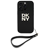 DKNY csuklópánt Stock logó iPhone 16 Pro Max tok - fekete