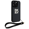 DKNY csuklópánt Stock logó iPhone 16 Pro Max tok - fekete