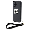 DKNY csuklópánt Stock logó iPhone 16 tok - fekete