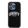 DKNY folyékony szilikon fehér nyomott logós MagSafe tok iPhone 13 Pro / 13 telefonhoz - fekete