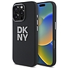 DKNY folyékony szilikon fém logó iPhone 16 Pro Max tok - fekete