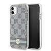 DKNY IML Checkered Mono Pattern Pattern & Printed Stripes MagSafe tok iPhone 11 / Xr telefonhoz - bézs