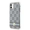 DKNY IML Checkered Mono Pattern Pattern & Printed Stripes MagSafe tok iPhone 11 / Xr telefonhoz - bézs