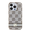 DKNY IML Checkered Mono Pattern Pattern & Printed Stripes MagSafe tok iPhone 13 Pro / 13-hoz - bézs