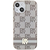 DKNY IML Checkered Mono Pattern Pattern & Printed Stripes MagSafe tok iPhone 15/14/13-hoz - bézs