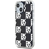 DKNY IML Checkered Mono Pattern tok iPhone 15 / 14 / 13-hoz - fekete