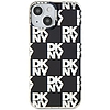 DKNY IML Checkered Mono Pattern tok iPhone 15 Plus / 14 Plus telefonhoz - fekete