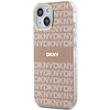 DKNY IML Mono & Stripe MagSafe tok iPhone 15 Plus / 14 Plus telefonhoz - rózsaszín