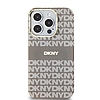 DKNY IML Mono & Stripe MagSafe tok iPhone 15 Pro-hoz - bézs