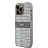 DKNY Leather Mono Stripe & Metal Logo tok iPhone 14 Pro-hoz - bézs