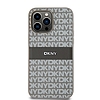 DKNY Leather Mono Stripe & Metal Logo tok iPhone 14 Pro-hoz - bézs