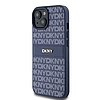 DKNY Leather Mono Stripe & Metal Logo tok iPhone 15 / 14 / 13 telefonhoz - kék